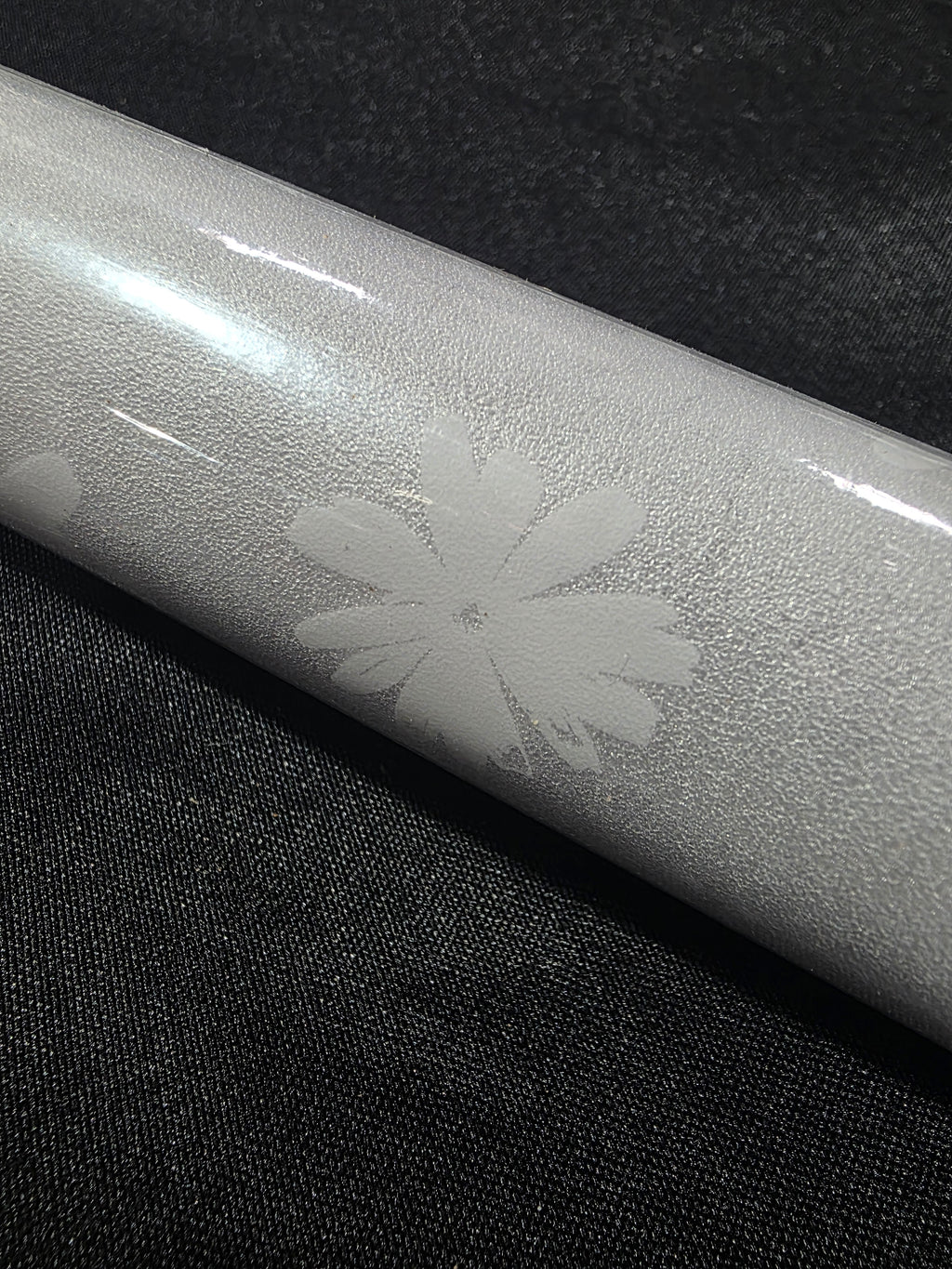 Navaris Privacy Film for Glass Windows - Frosted Window Film - Opaque Self Adhesive Covering - No Adhesives for Easy Application and Removal - Floral Print 2 - Retail $8.45