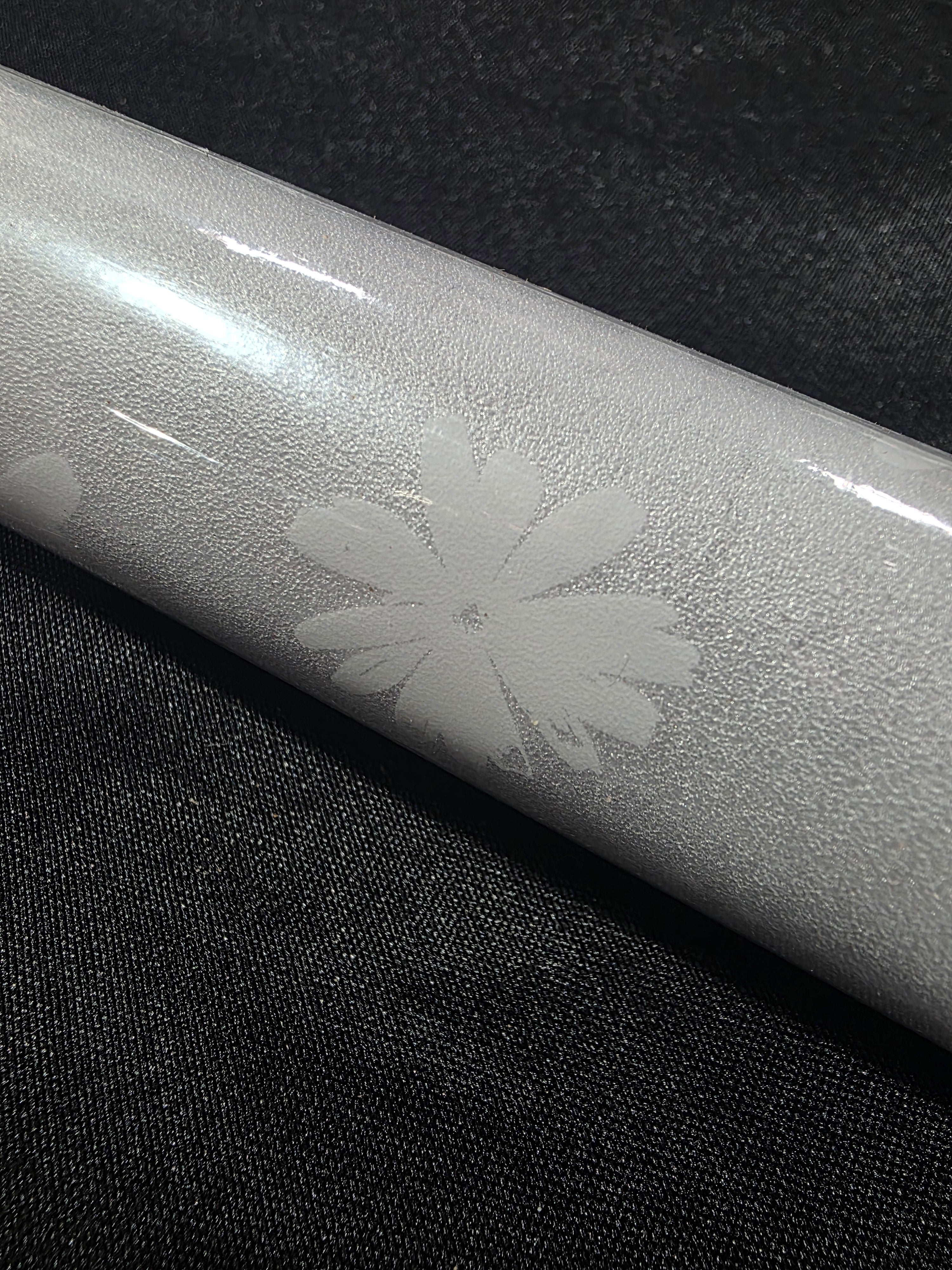 Navaris Privacy Film for Glass Windows - Frosted Window Film - Opaque Self Adhesive Covering - No Adhesives for Easy Application and Removal - Floral Print 2 - Retail $8.45