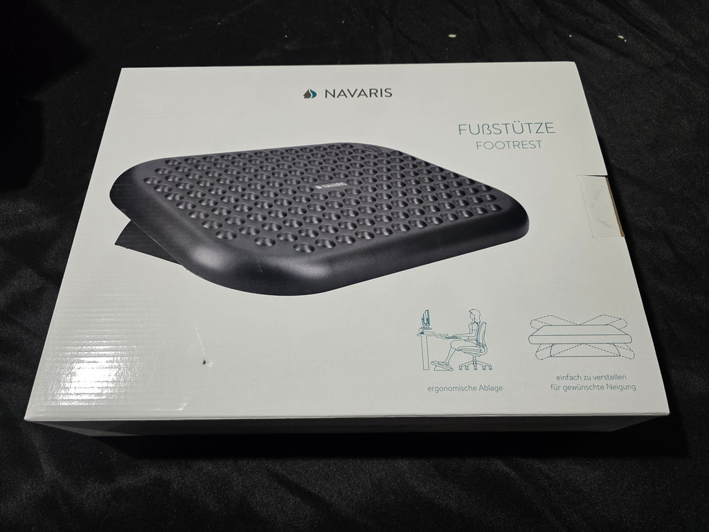 Navaris Plastic Ergonomic Footrests, Black - Retail $37.09