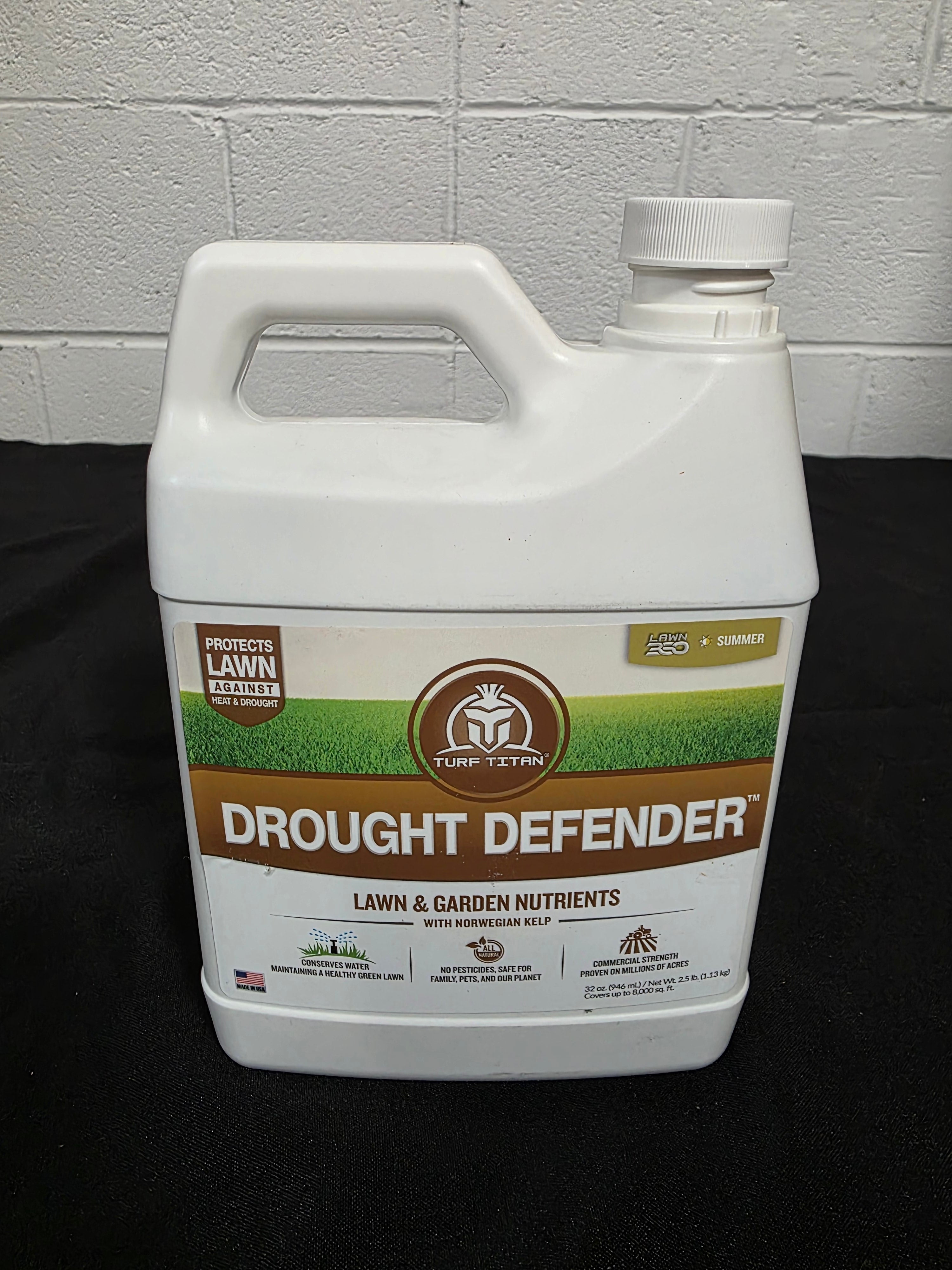 Turf Titan Drought Defender, Advanced Garden Soil Hydration and Lawn Care Shield, 32 oz- Retail $32.99