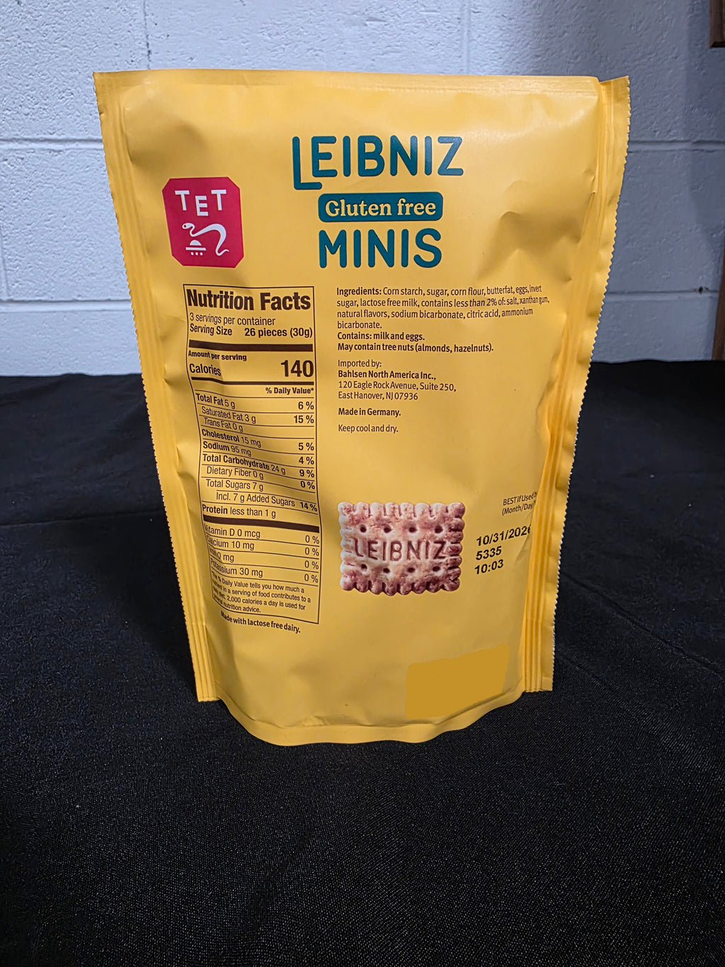 Bahlsen Leibniz Butter Biscuit Mini Gluten Free 4-Pack - Retail $23.99