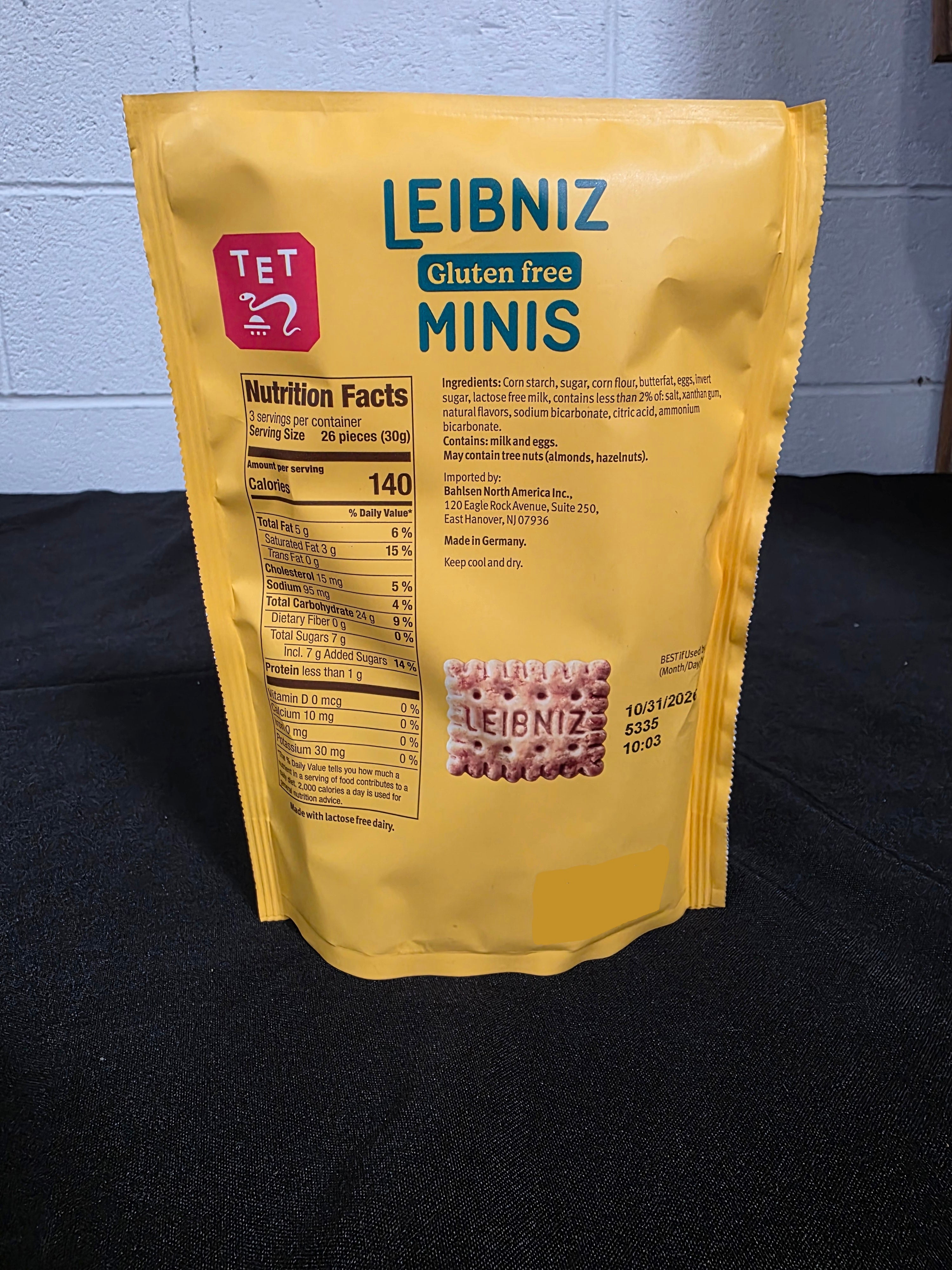 Bahlsen Leibniz Butter Biscuit Mini Gluten Free 4-Pack - Retail $23.99