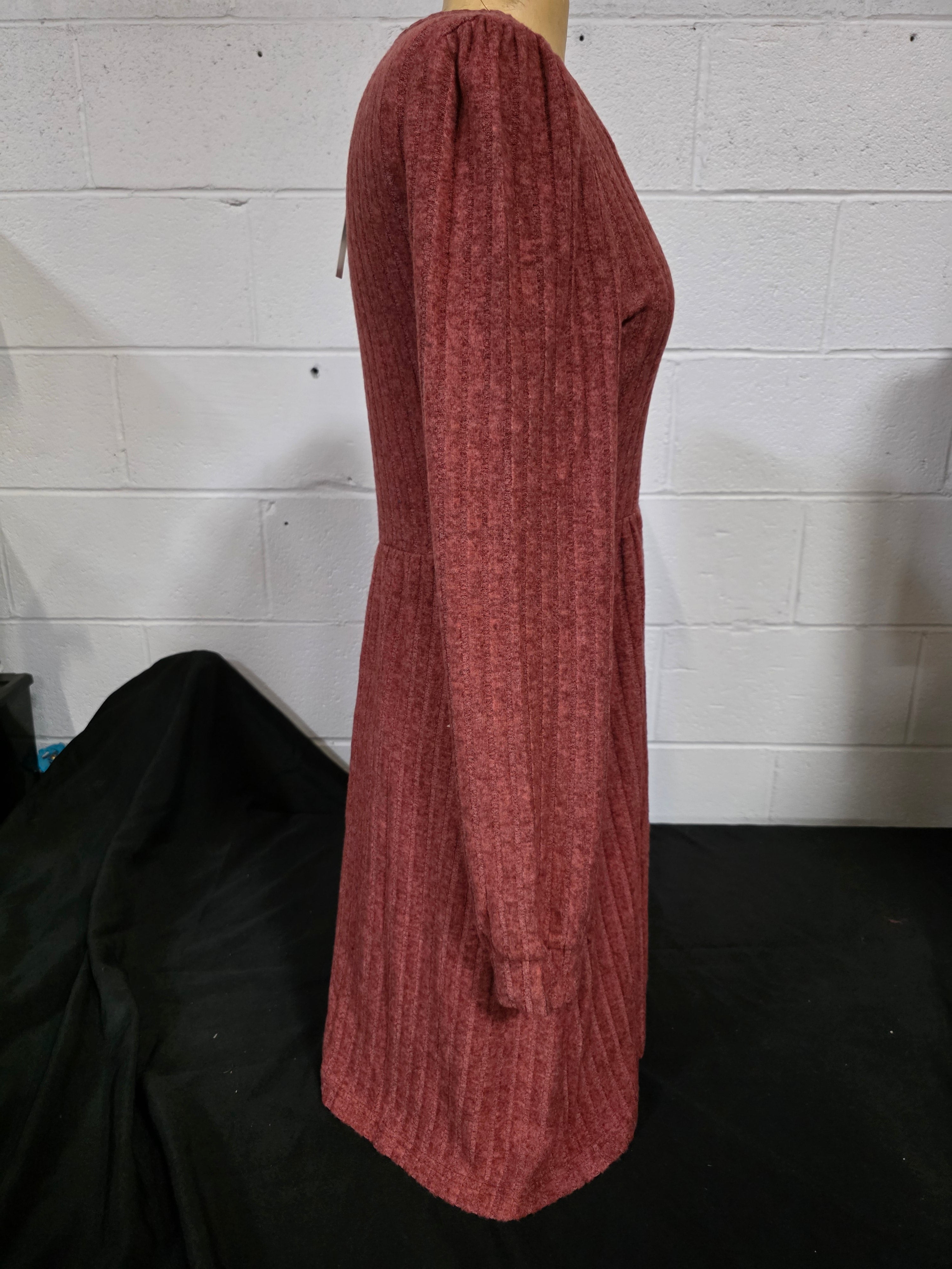 SHINE UP Dresses for Women Fall Square Neck Long Sleeve Knee Length Dress with Pockets - Retail $10.99