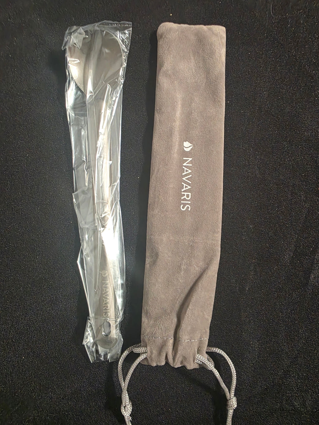 Navaris Long Handle Titanium Spoons (Set of 2) - 8.4" (21.5cm) Long Metal Spoon Set for Backpacking and Camping - Strong Ultra Lightweight Cutlery - Retail $16.99