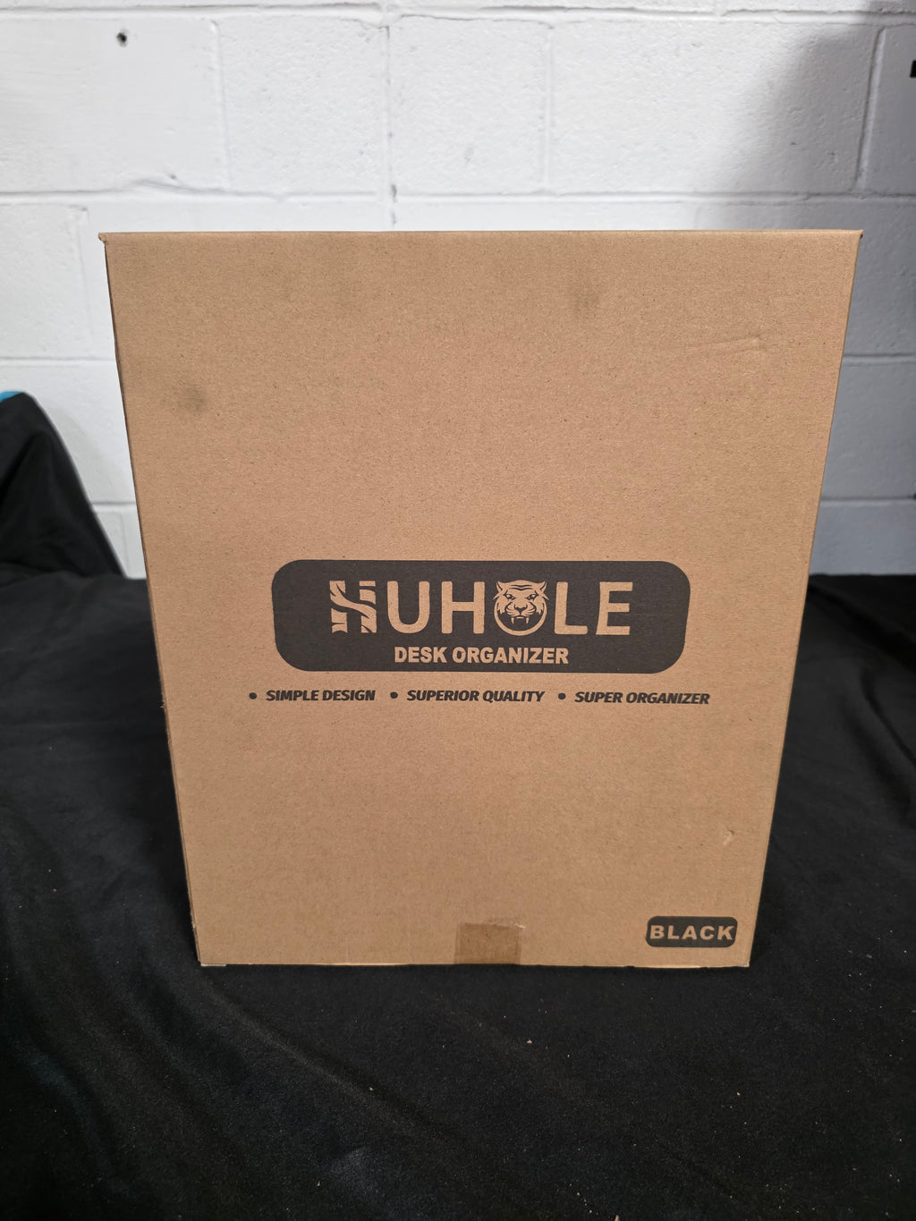 HUHOLE Desk Organizer with File Holder, 5-Tier Paper Letter Tray, Black Powder-Coated Steel - Retail $35.99