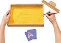 Navaris Wooden Sand Tracing Tray – Montessori Educational Toy for Small Kids to Practice Writing and Drawing – Retail $6.99