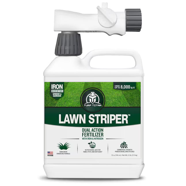 Turf Titan Lawn Striper with Iron Nitrogen Liquid Fertilizer, 32 oz Hose End Sprayer - Retail $36.99