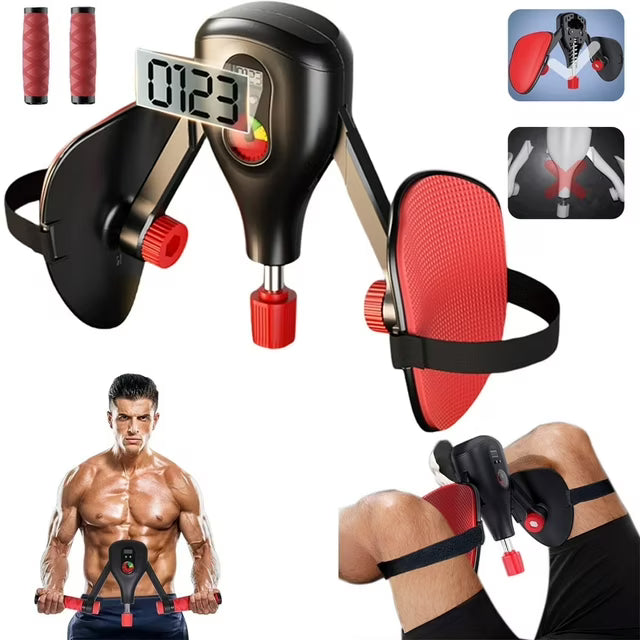 HechoVinen Thigh Master , 0-77 lbs Adjustable Resistance Pelvic Floor Trainer Thigh Toner,with Fixed Leg Straps and Replaceable Handle,Buttock Legs Workout - Retail $21.99