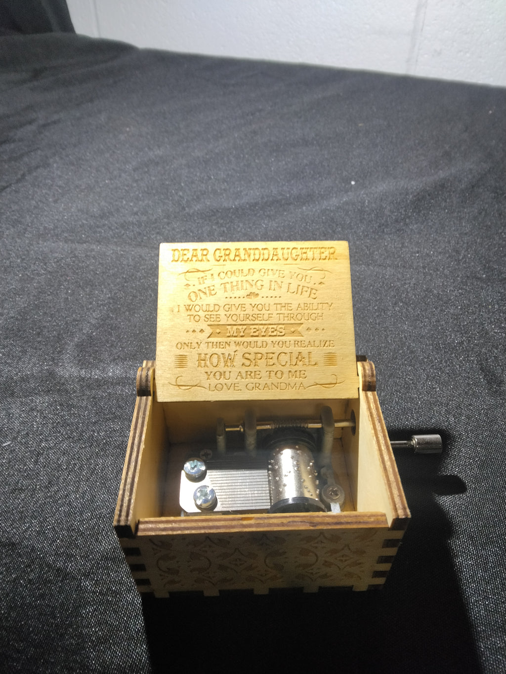 You are My Sunshine Music Box Hand Crank Vintage Musical gift from Grandma to Granddaughter Nice Gift on Birthday Thanksgiving Day Easter Christmas Anniversary - Retail $12.99