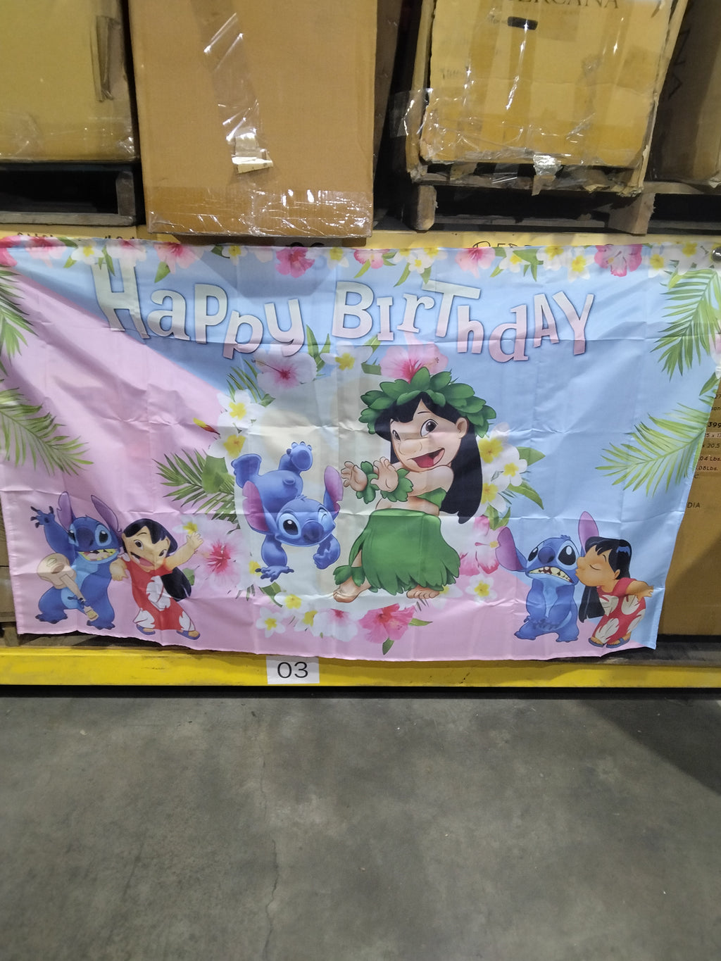 Stitch Theme Flag Birthday Party Background Banner for Photography Children Birthday Party Decoration Supplies (5.9ft*3.6ft) - Retail $12.99