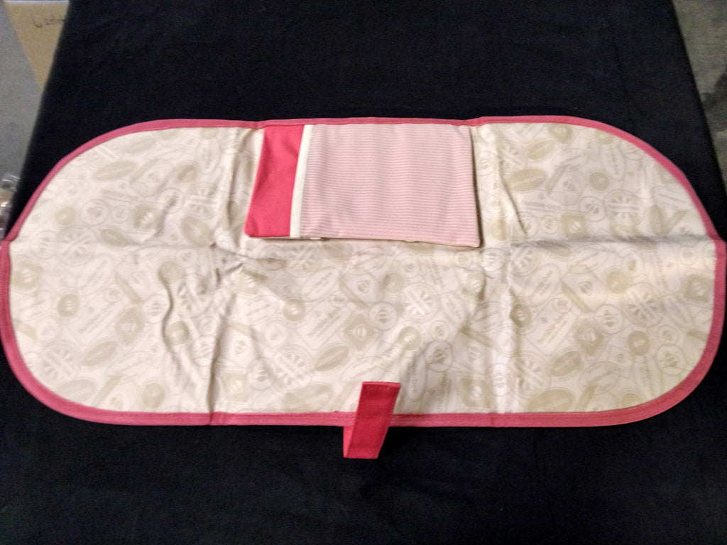 Navaris Baby Changing Mat Portable - Slim Lightweight & Foldable Baby Change Mat - Water Repellent Travel Changing Mat with Pockets - Folding Mat for Clean Diaper Changes - Coral - Retail $2.99