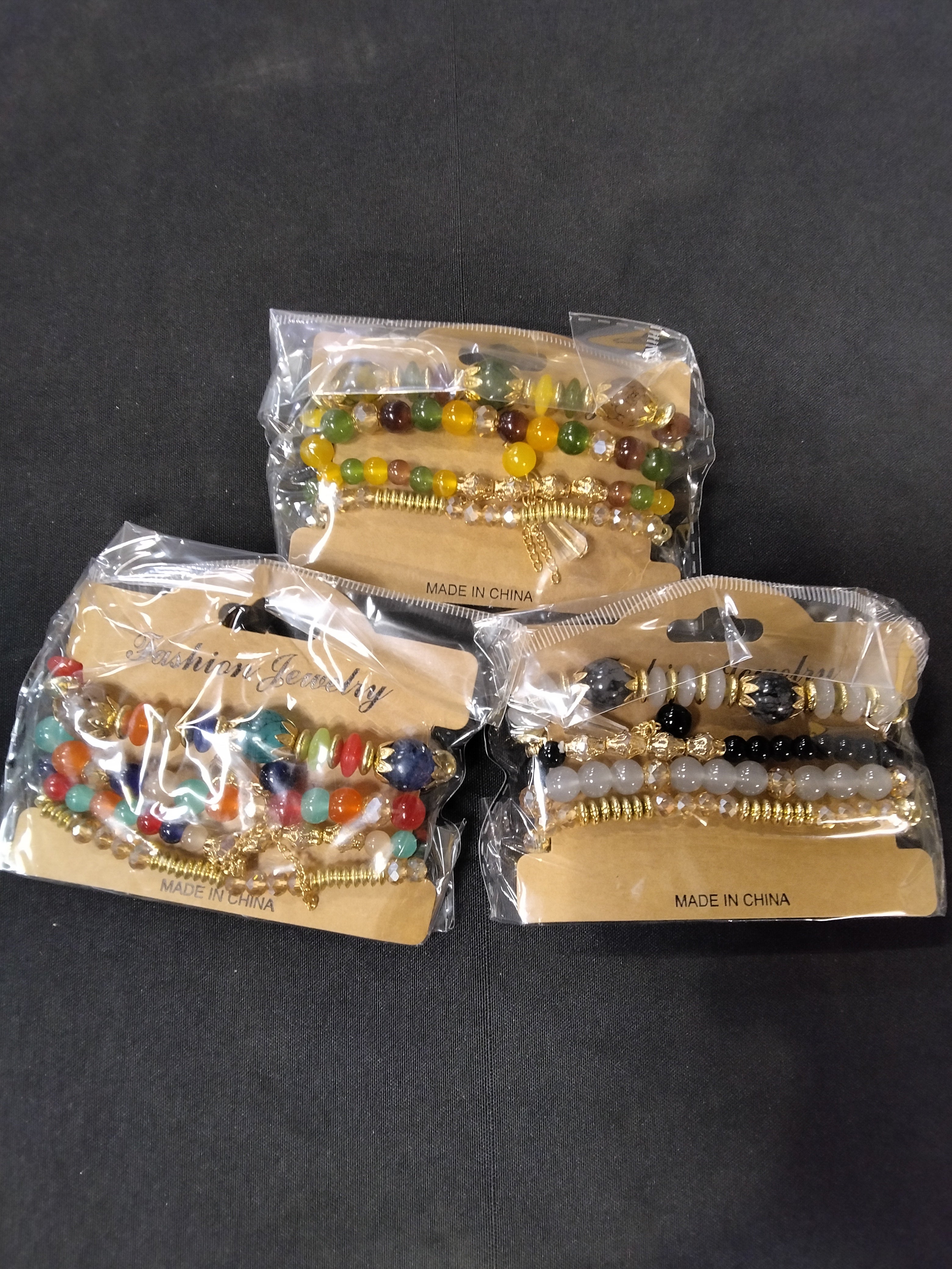 Suizaomo 3 Sets Bohemian Beaded Bracelets for Women，Stretch Multilayered Boho Bracelet Set Multi-color Glass Bead Bracelets for Mother's Day Girlfriend Gift - Retail $29.99