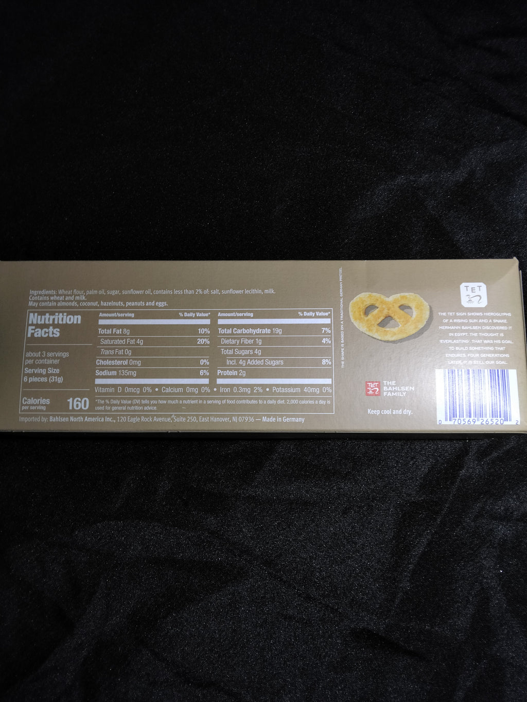 Bahlsen Delice Puff Pastry Gourmet Cookies Pretzel-Shaped Biscuits - 3.5 Ounce Box (3 Pack) - Retail $16.99