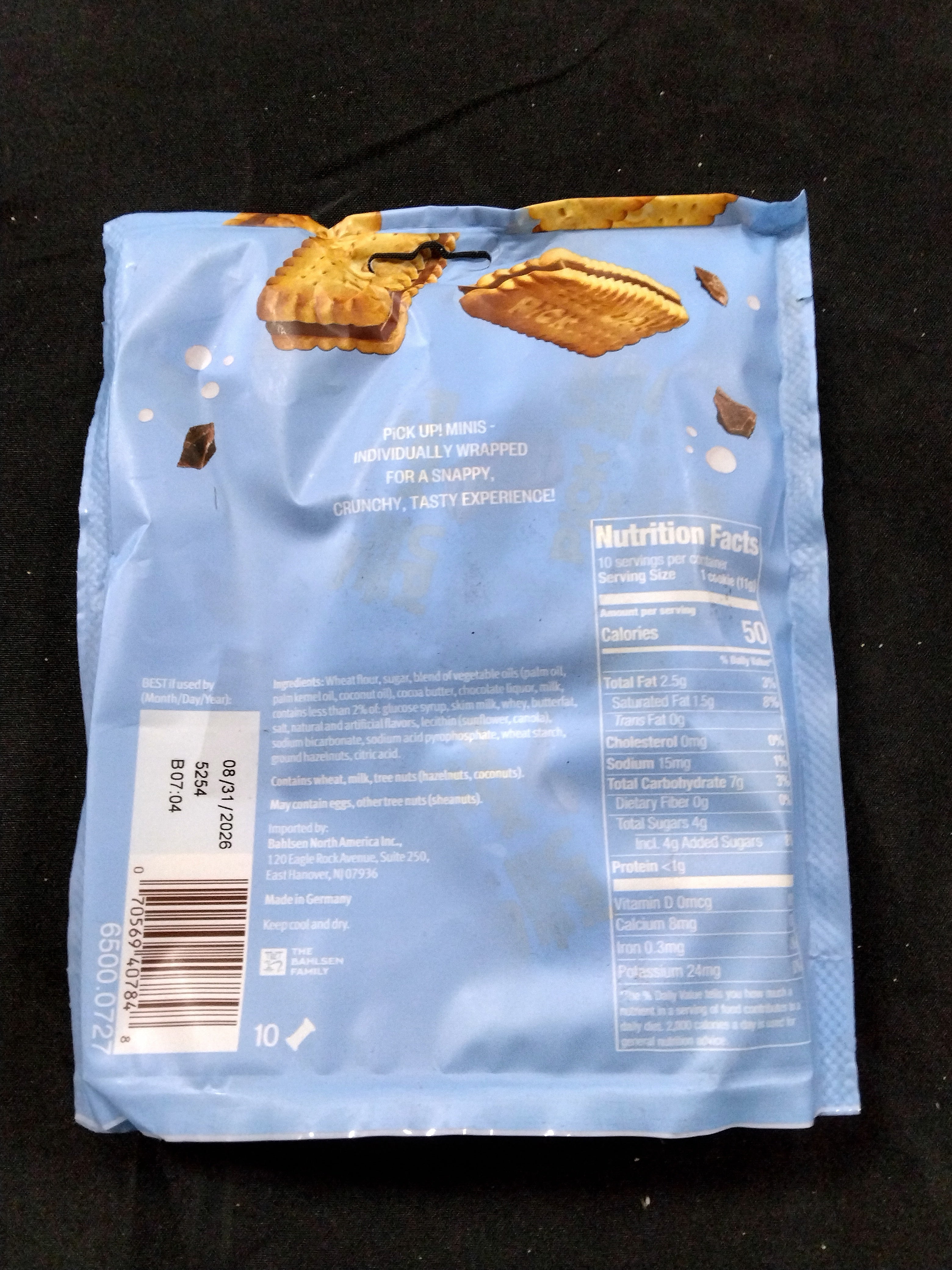 Bahlsen PiCK UP! Minis Creme (3 Bags, 3x10 individual cookies, 30 cookies total) (0.37 oz single servings individually wrapped) Kosher - Retail $27.99