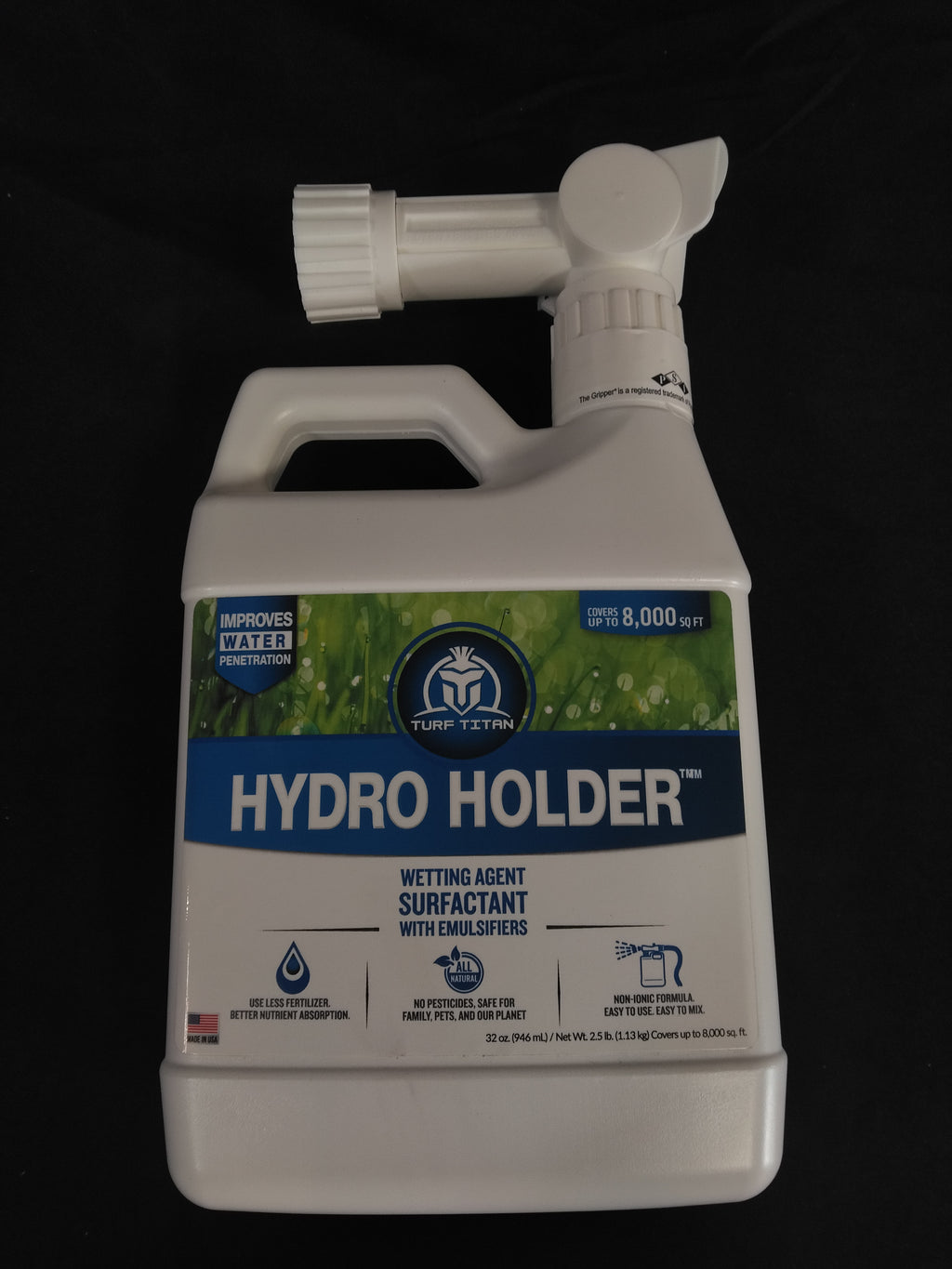 Turf Titan Hydro Holder Hose End: Effective Wetting Agent for Healthier Lawn and Garden, 32 oz - Retail $32.99