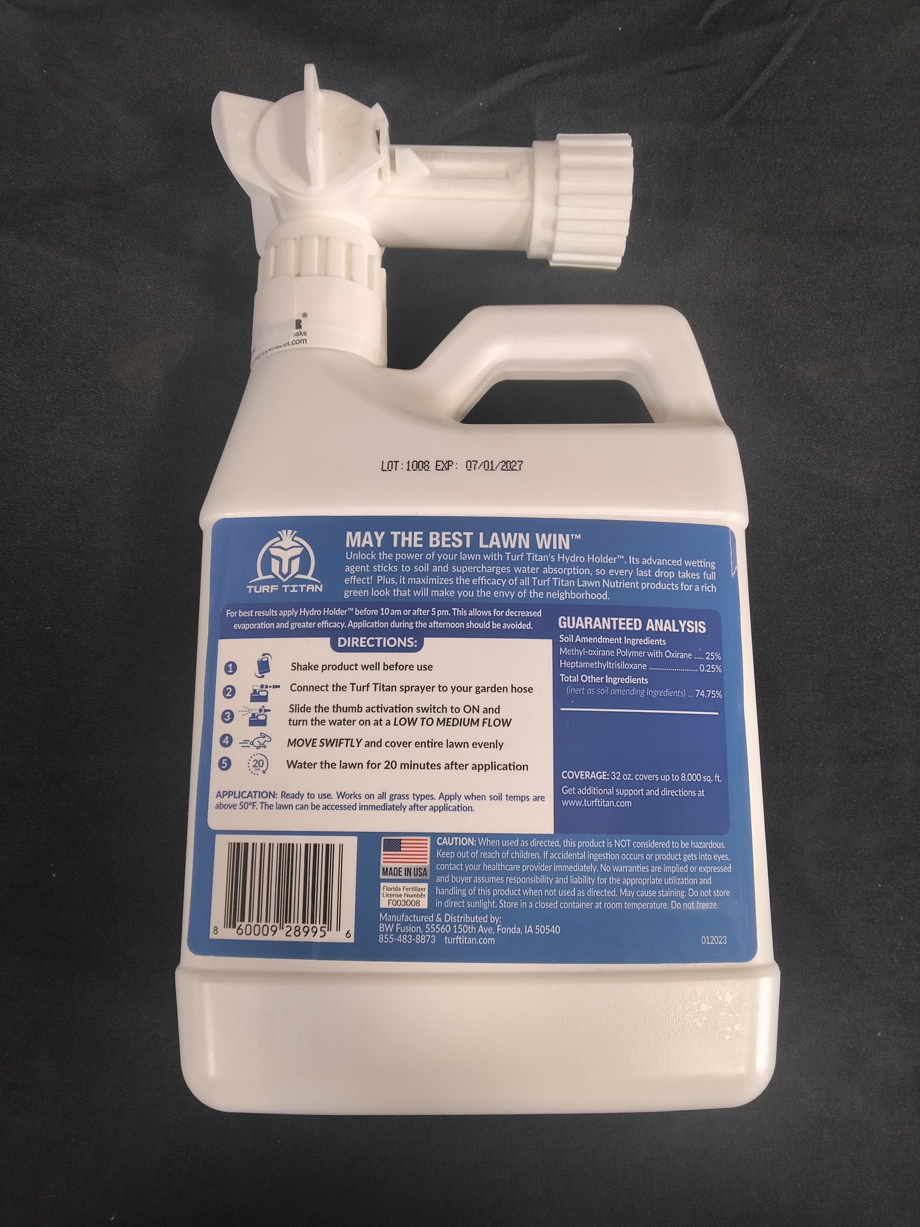 Turf Titan Hydro Holder Hose End: Effective Wetting Agent for Healthier Lawn and Garden, 32 oz - Retail $32.99