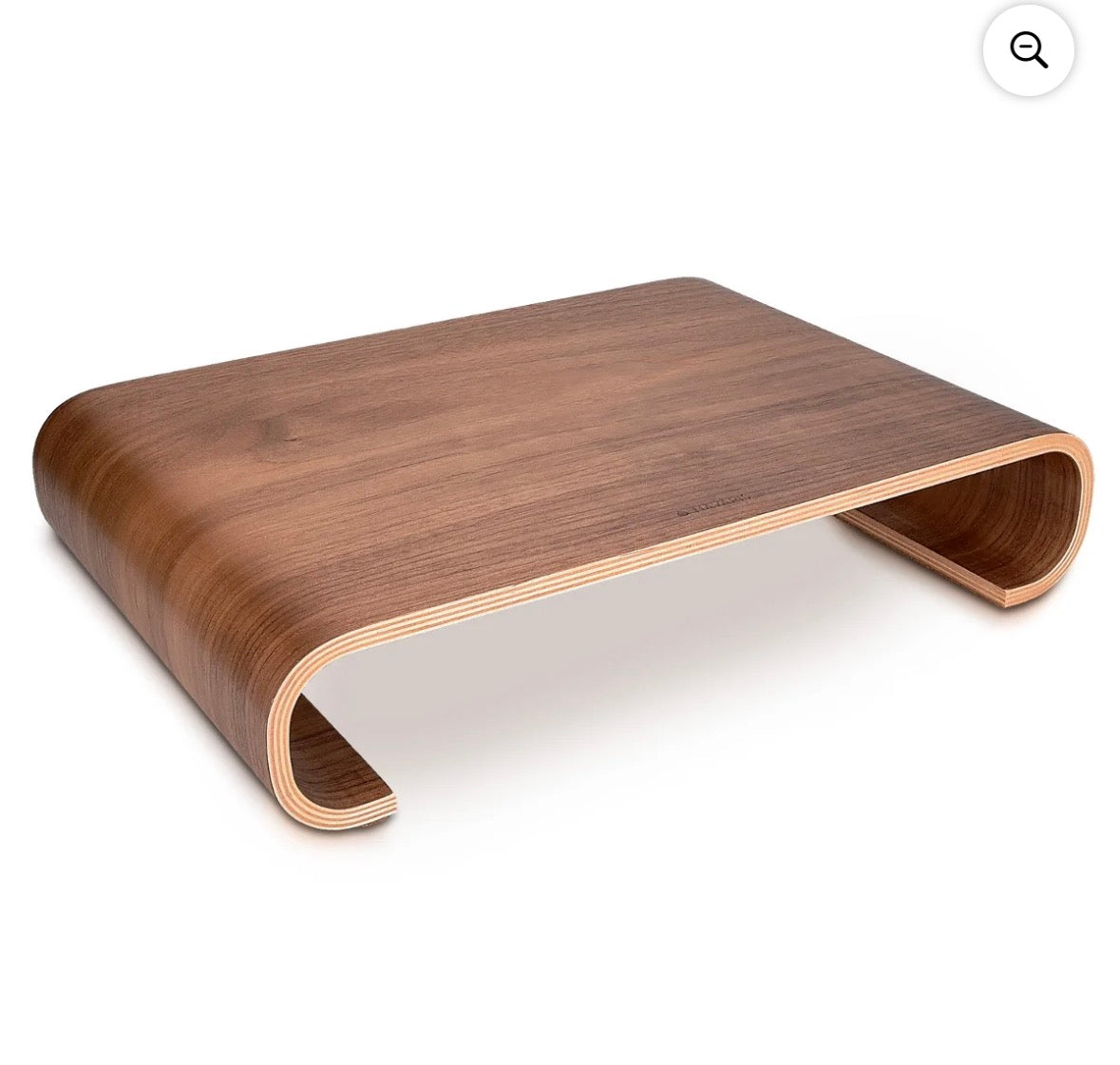Navaris Wood Monitor Stand Riser - Computer Desk Organizer Desktop Dock Wooden Mount Display for PC TV Screen Notebook Laptop - Walnut - Retail $49.99