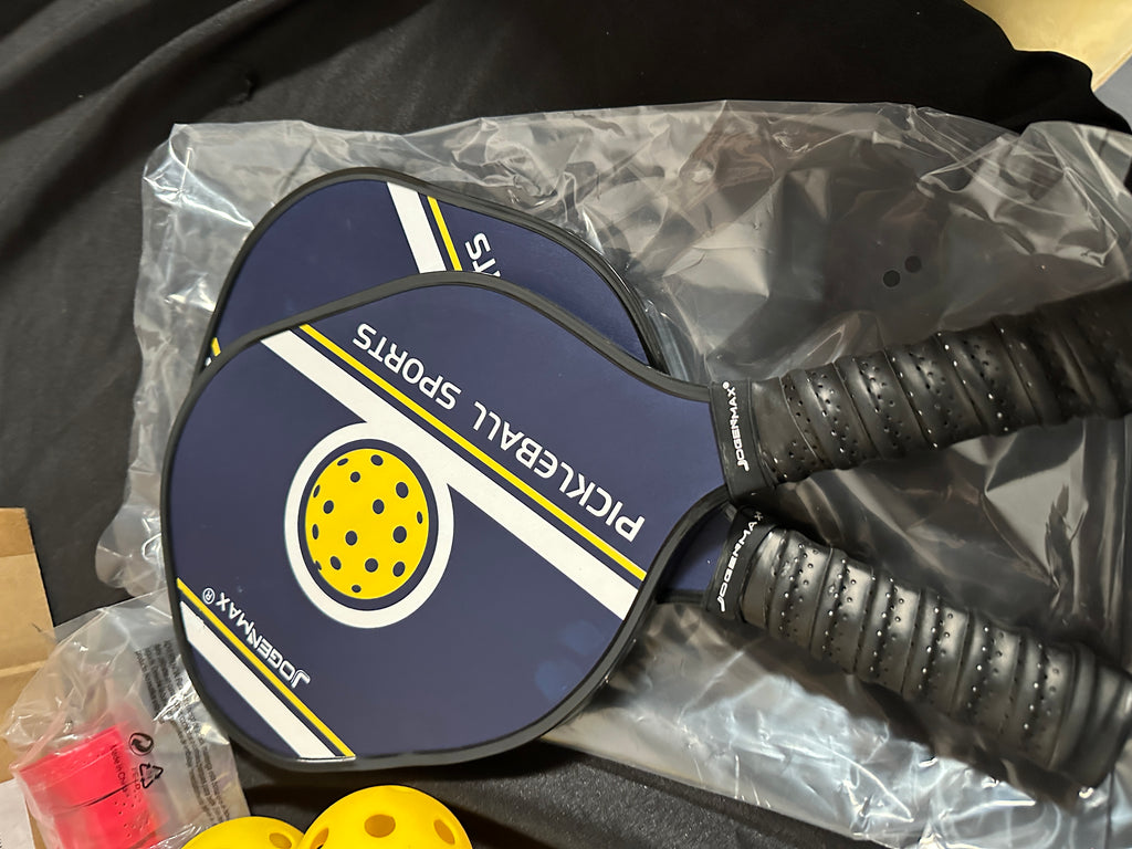 JOGENMAX Wood Pickleball Paddles,Pickleball Set of 4 with Balls - Retail $29.99