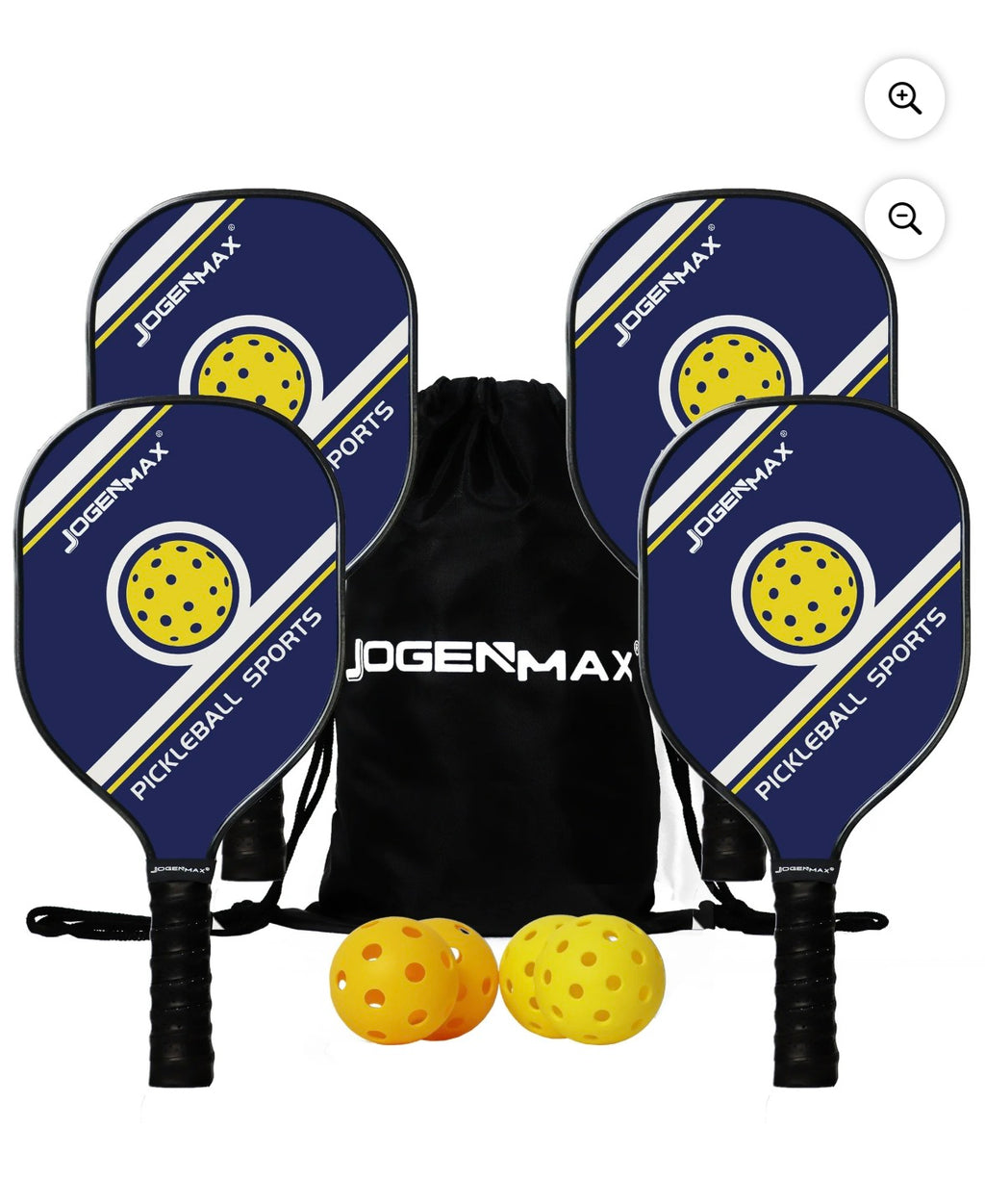 JOGENMAX Wood Pickleball Paddles,Pickleball Set of 4 with Balls - Retail $29.99