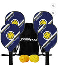 JOGENMAX Wood Pickleball Paddles,Pickleball Set of 4 with Balls - Retail $29.99