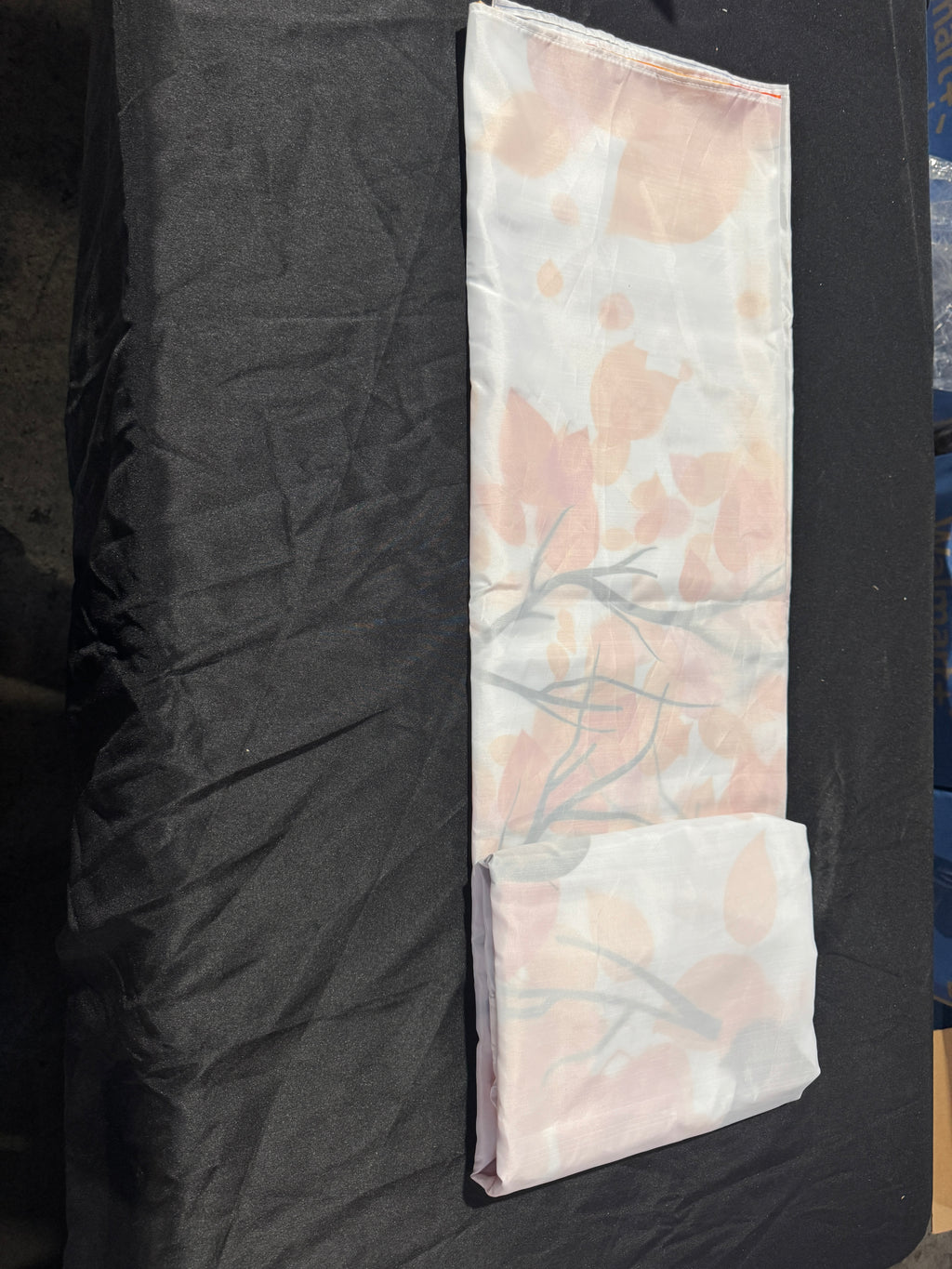 MIZHONA Fall Thanksgiving Shower Curtain with Snap in Liner,Autumn Leaves No Hook Fabric Bathroom Curtain,71"×74" - Retail $15.99