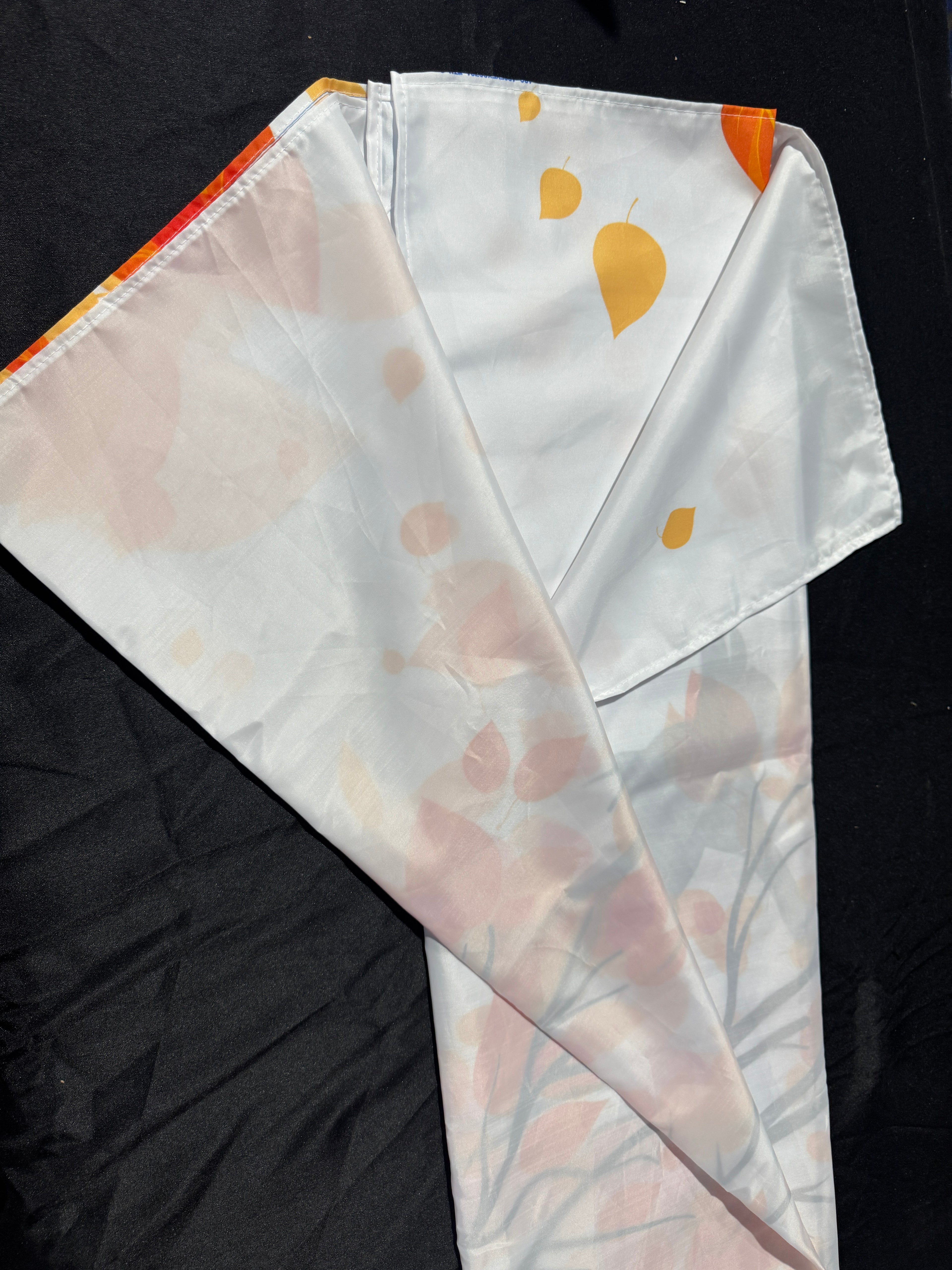 MIZHONA Fall Thanksgiving Shower Curtain with Snap in Liner,Autumn Leaves No Hook Fabric Bathroom Curtain,71"×74" - Retail $15.99