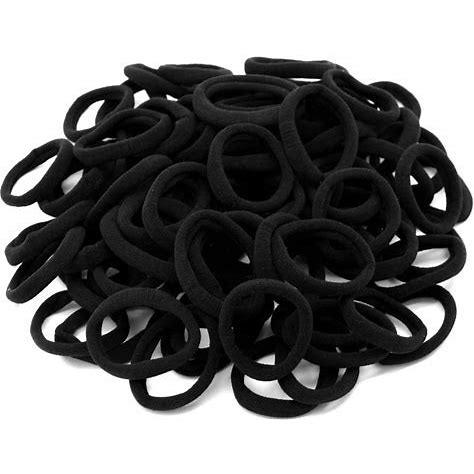 100 Pack Seamless Cotton Hair Ties for Women - Retail $7.99
