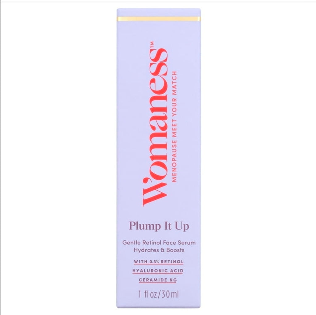 Womaness Plump It Up Retinol Serum, Roll-on Hyaluronic Acid Hydrating Serum, Collagen Boosting Retinol Fine Lines and Wrinkles Treatment, 30 ml - Retail $29.99