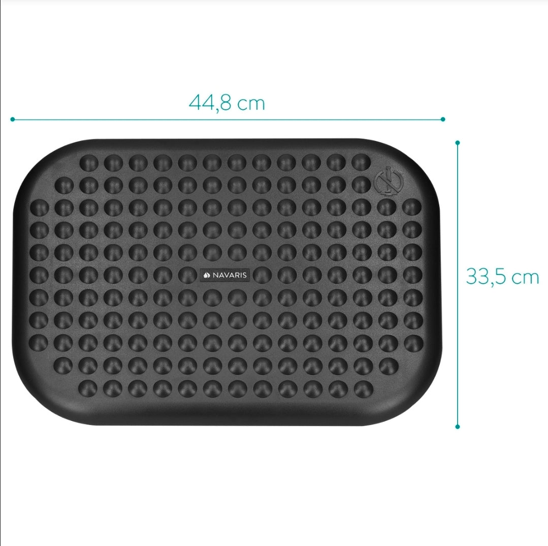 Navaris Plastic Ergonomic Footrests, Black - Retail $37.09
