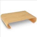 Navaris Wood Monitor Stand Riser - Computer Desk Organizer Desktop Dock Wooden Mount Display for PC TV Screen Notebook Laptop - Bamboo - Retail $51.99