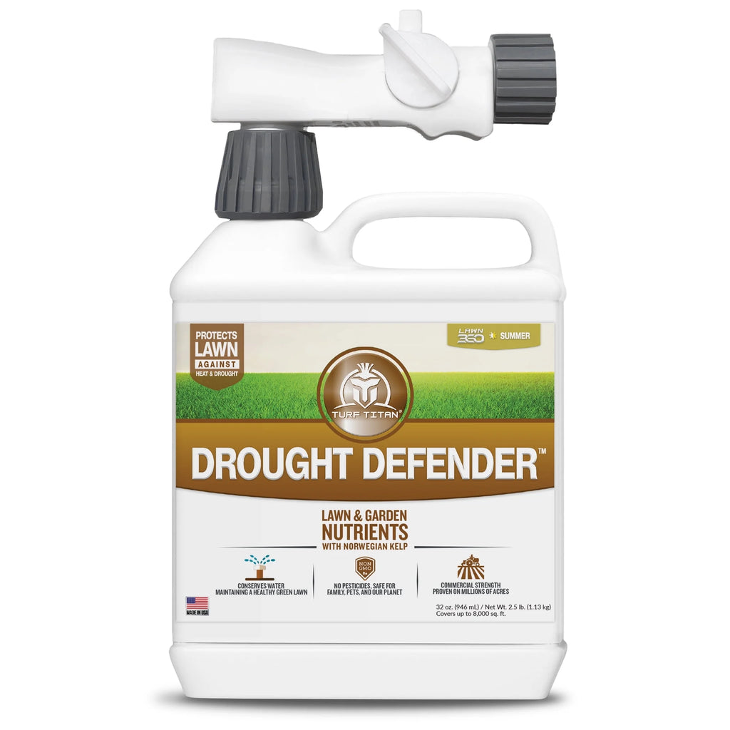 Turf Titan Drought Defender Hose End, Garden Soil and Lawn Care Shield, 32 oz - Retail $32.99