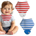 Navaris Baby Bibs with Teether - Soft, Colorful Bandana Bib Set with Teething Corner - For Babies 0-6 Months and Baby Bibs 6-12 Months - Set of 2 - Retail $27.99