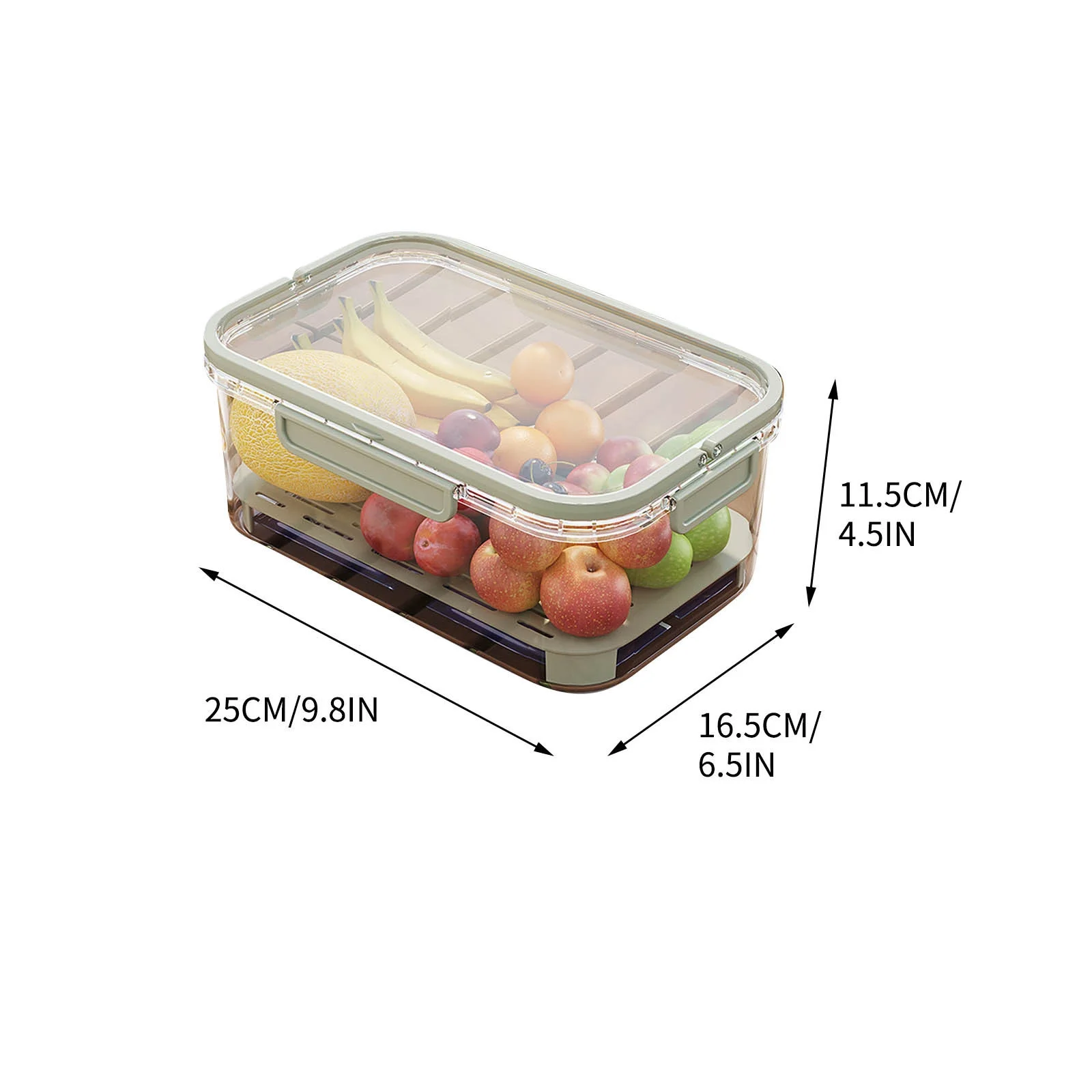 Tripumer 5L Salmon Refrigerated Fresh Keeping Box Sealed Leak Proof Food Container Portable Ready-to-Eat Outdoor Picnic Basket Suitable for Salmon Beef Picnic Vegetables and Fruits Drinks - Green