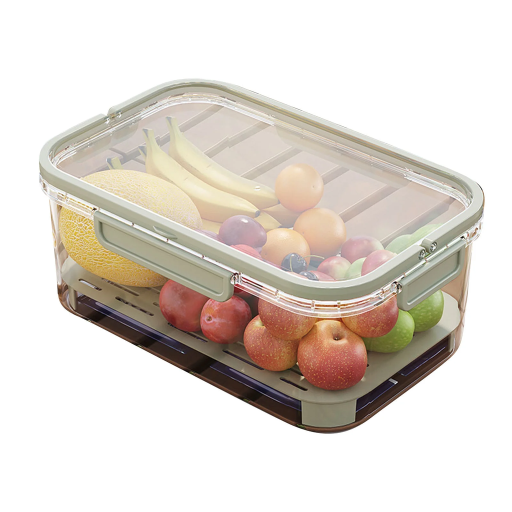 Tripumer 5L Salmon Refrigerated Fresh Keeping Box Sealed Leak Proof Food Container Portable Ready-to-Eat Outdoor Picnic Basket Suitable for Salmon Beef Picnic Vegetables and Fruits Drinks - Green