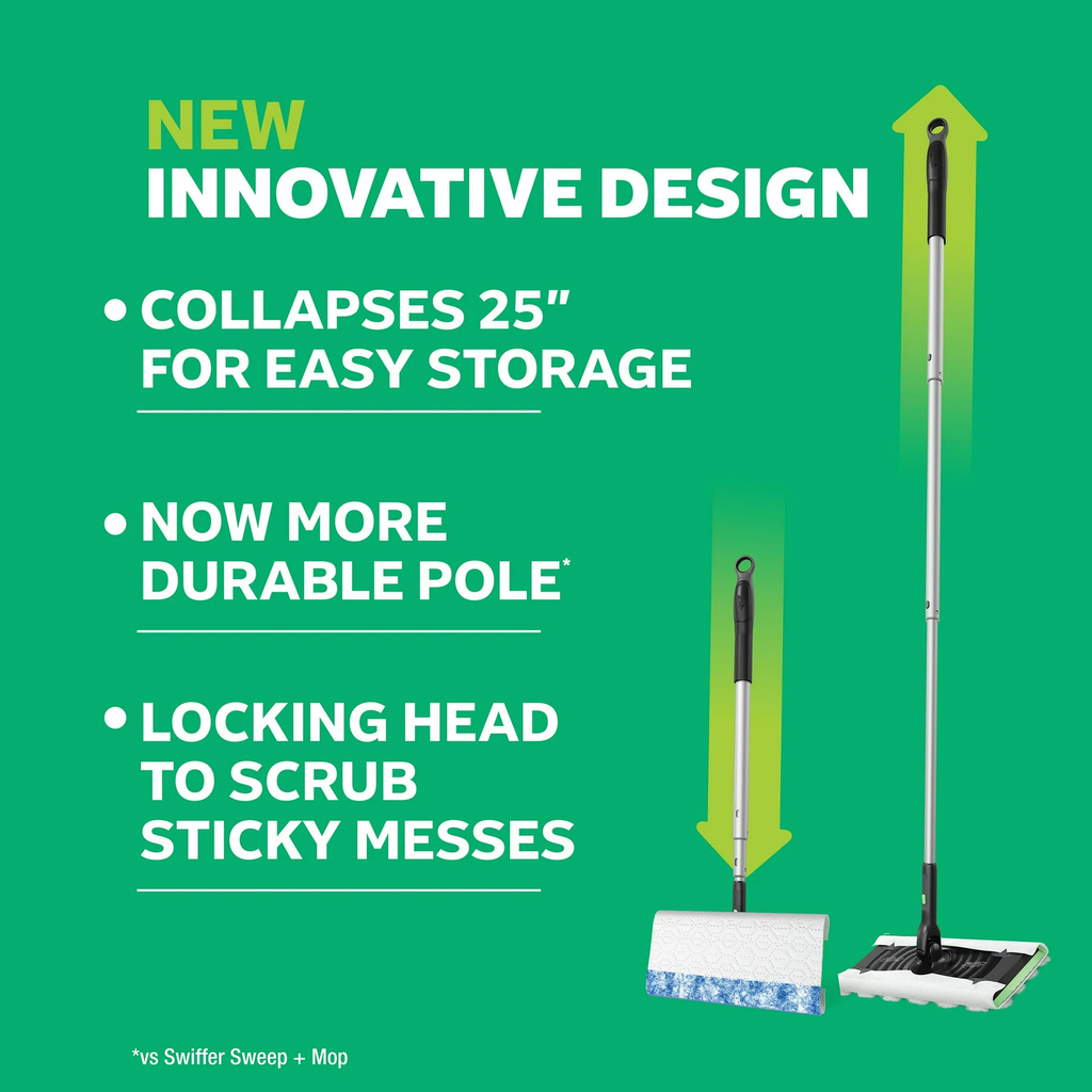 Swiffer Mop & Go Deluxe Kit with Dry & Wet Refills