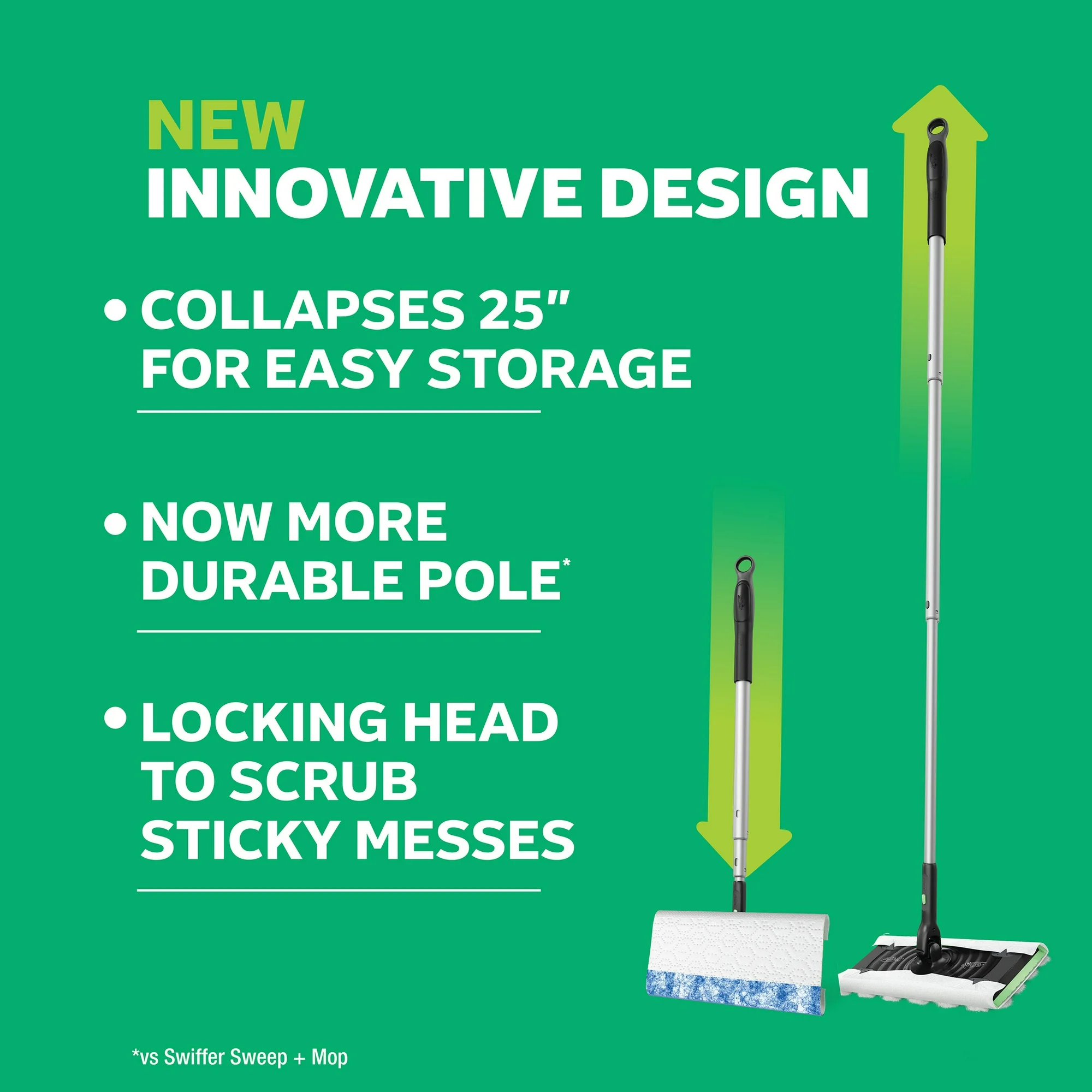 Swiffer Mop & Go Deluxe Kit with Dry & Wet Refills